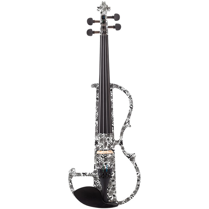 White and Black Electric Violin