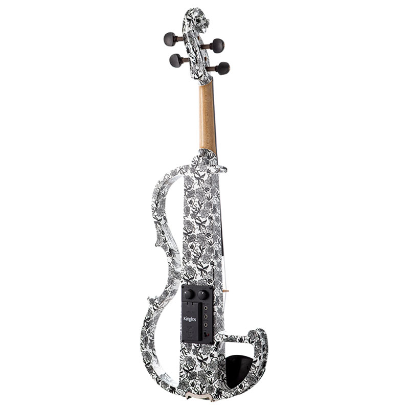 Electric Violin Chequered With Black And White