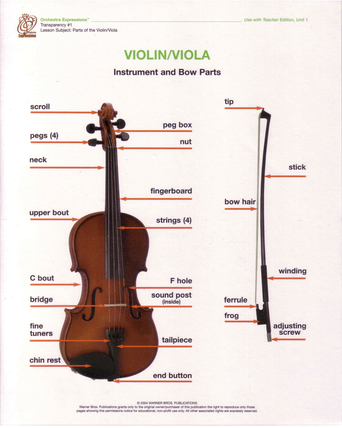 Learn Parts Of The Violin