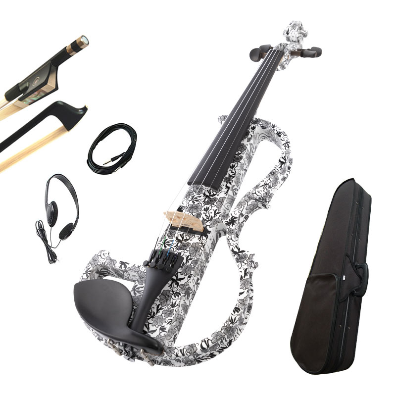 Electric Violin With Black And White